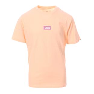 T-shirt Corail Enfant Vans Box Logo Tee Tropical Peach pas cher