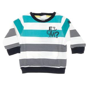 Sweat Vert/Marine à Rayures Garçon EOM Sweat vue 0