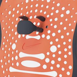 Plaquettes de Natation Noir/Orange Nike Ness vue 2