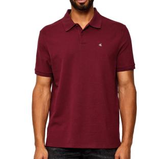 Polo Bordeaux Homme Calvin Klein Jeans Ss Monogram Pique pas cher