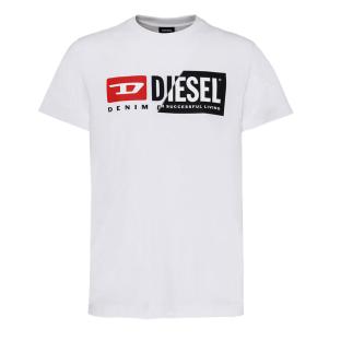 T-shirt Blanc Bébé Garçon Diesel Maglietta pas cher