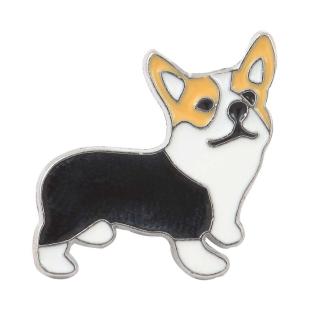 Broche Métal chien Corgi Femme Clio Blue vue 0