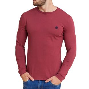 T-Shirt Manches Longues Bordeaux Homme Timberland Sleeve pas cher