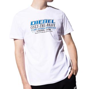 T-shirt Blanc Homme Diesel Diegos A02970 pas cher