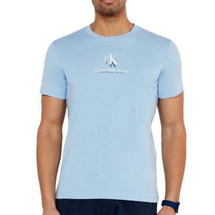 T-shirt Bleu Homme Calvin Klein Jeans Shadow pas cher