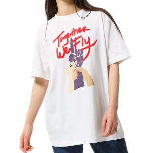 T-shirt Blanc Femme Nike Fly Collective vue 0