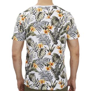 T-shirt Blanc imprimés Homme Jack & Jones Tropic vue 2