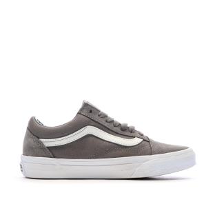 Baskets Grise Femme Vans Old Skool Check Bumper vue 2