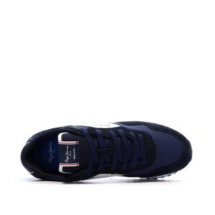 Baskets Marine/Blanche/Bleu Homme Pepe jeans Brit Road M vue 0