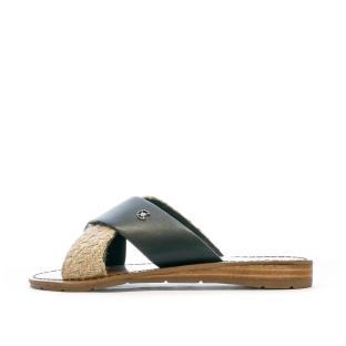 Claquettes Croisées Noires Femme Chattawak Brana vue 0