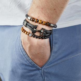 Bracelet Noir Homme Geographical Norway 315005 vue 2