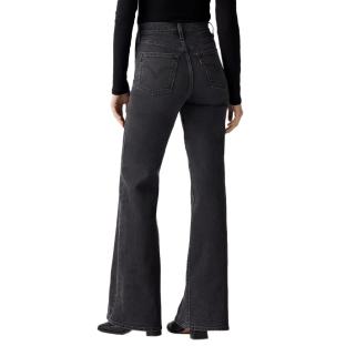 Jean Noir Femme Levi's Ribcage Bells Med Indigo vue 2