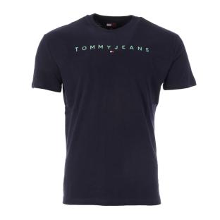 T-Shirt Marine Homme Tommy Hilfiger Reg Linear pas cher