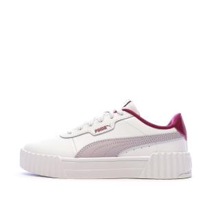 Baskets Blanches/Grises Fille Puma Carina 3.0 pas cher