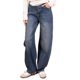 Jean Ballon Bleu Foncé Femme Monday Premium pas cher