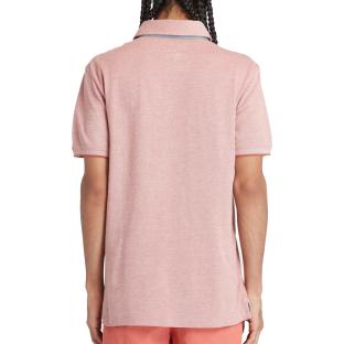 Polo Rose Homme Timberland Oxford vue 0