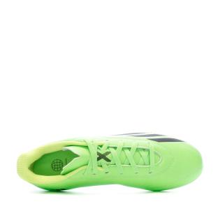 Chaussures de Foot Vertes Junior Adidas X Speedportal.4 FxG vue 4