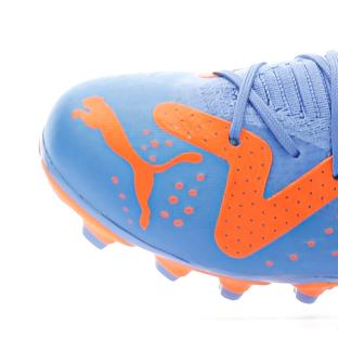 Chaussures de Football Bleu/Orange Garçon Puma Future Match vue 7