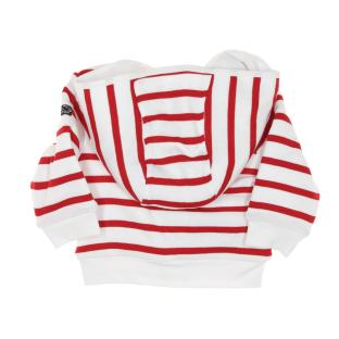 Sweat Zippé Rouge/Blanc Rayure Garçon EOM Bananova vue 0
