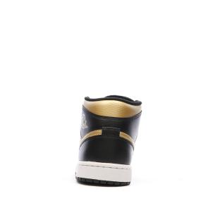 Air Jordan 1 Mid Baskets Noir/Doré Homme Nike vue 3