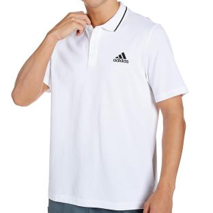 Polo Blanc Homme Adidas 9221 pas cher