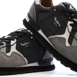 Baskets Noires/Grises Homme Pepe jeans Brit Prints vue 0