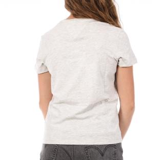 T-Shirt Gris Clair Femme Tommy Hilfiger Linear vue 2