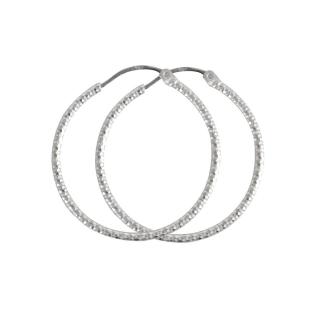 Boucles D'oreilles Créoles Argenté Clio Blue ORDIAM230 pas cher