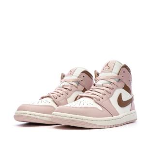 Air Jordan 1 Mid Rose Femme Nike vue 6