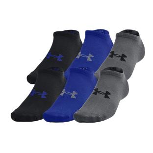 3x Paires de Chaussettes Noires/Bleu/Grises Homme Under Armour Essentials pas cher