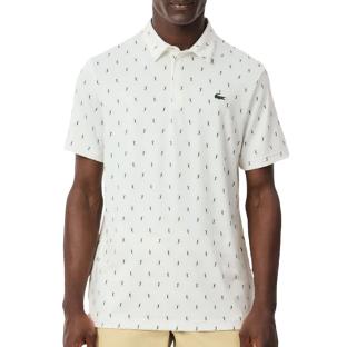 Polo de Golf Blanc Homme Lacoste regular fit protection UV vue 0