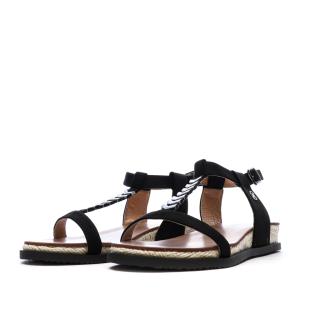 Sandales Noir paille Femme Chattawak Summer vue 0