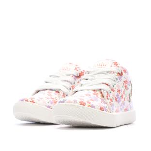 Baskets Blanc/Rose Fille Lulu Castagnette Lenaig Bottillon vue 0