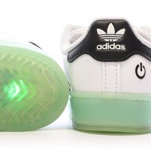 Baskets Blanches Bébé/Enfant Adidas Superstar Led Light vue 8