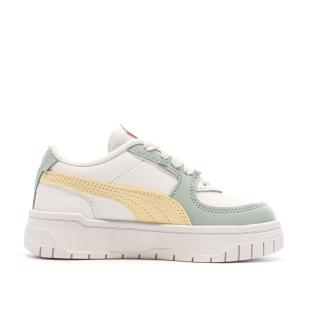 Baskets Blanches/Vert/Jaune Fille Puma Cali Dream Pastel vue 2