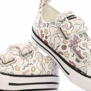 Baskets Crème à Motifs Fille Converse Chuck Taylor vue 7