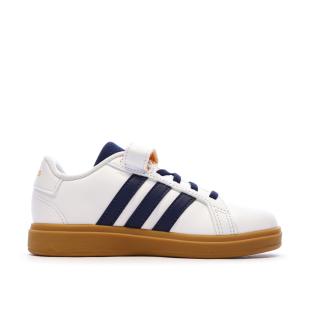 Baskets Blanche/Bleu Garçon Adidas Grand Court 2.0 El C vue 0