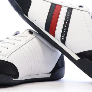 Baskets Blanches/Marines Homme Tommy Hilfiger Corporate Material vue 7
