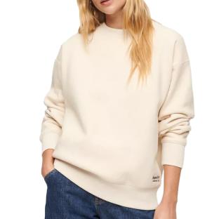 Sweat Beige Femme Superdry Essential Logo pas cher