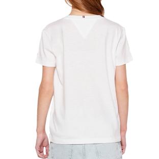 T-Shirt Blanc Fille Tommy Hilfiger Script vue 2