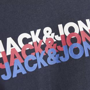 T-Shirt Marine Garçon Jack & Jones Cyber vue 0