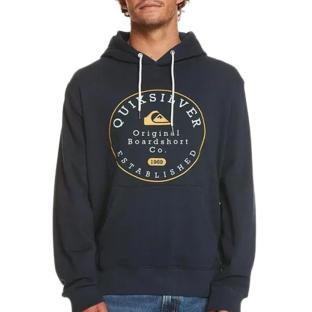 Sweat Noir Homme Quiksilver Circletrimhood vue 0