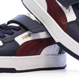 Zapatillas blancas y azul marino para niño de Puma Caven ver 0