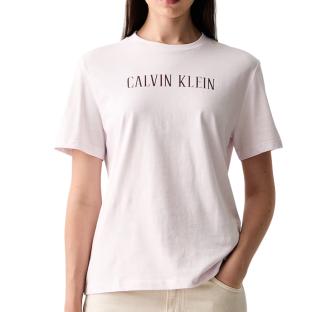 T-Shirt Blanc Femme Calvin Klein Jeans Varsity vue 0