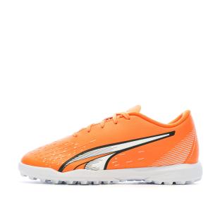 Chaussures de Football Orange/Blanc Garçon Puma Play pas cher