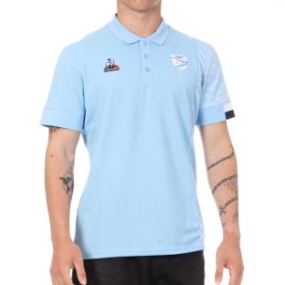 Aviron Bayonnais Polo Bleu Clair Le Coq Sportif Présentation vue 0
