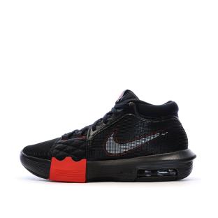 Chaussures de basketball Noires/Rouges Homme Nike Lebron pas cher