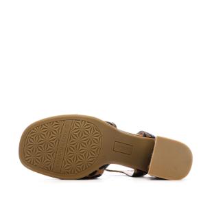 Sandales Marron/Noir Femme Carmela Leopardo vue 0
