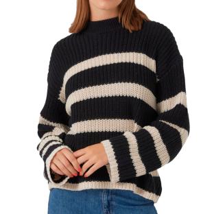 Pull Noir/Beige Femme Vero Moda Hilda pas cher