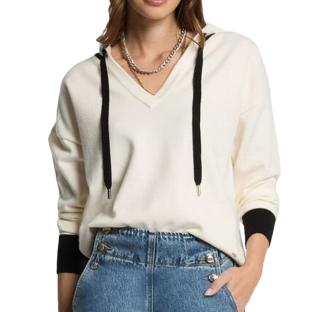 Pull Blanc/Noir Femme Morgan MARTINE pas cher